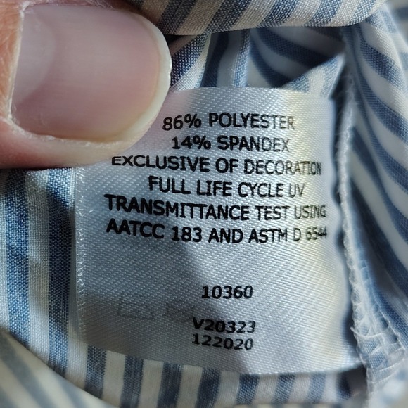 Coolibar Womens XXL Amara Smart Shirt UPF 50 Sun Protection Button Up Striped - Picture 6 of 9